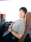 Birgit im Bus